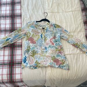 Cora Silk Blouse Seafoam Mermaids